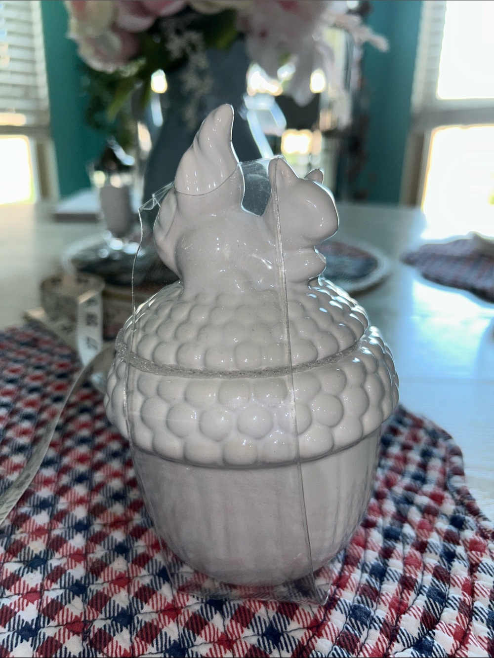 Element White Squirrel Pinecone Jar